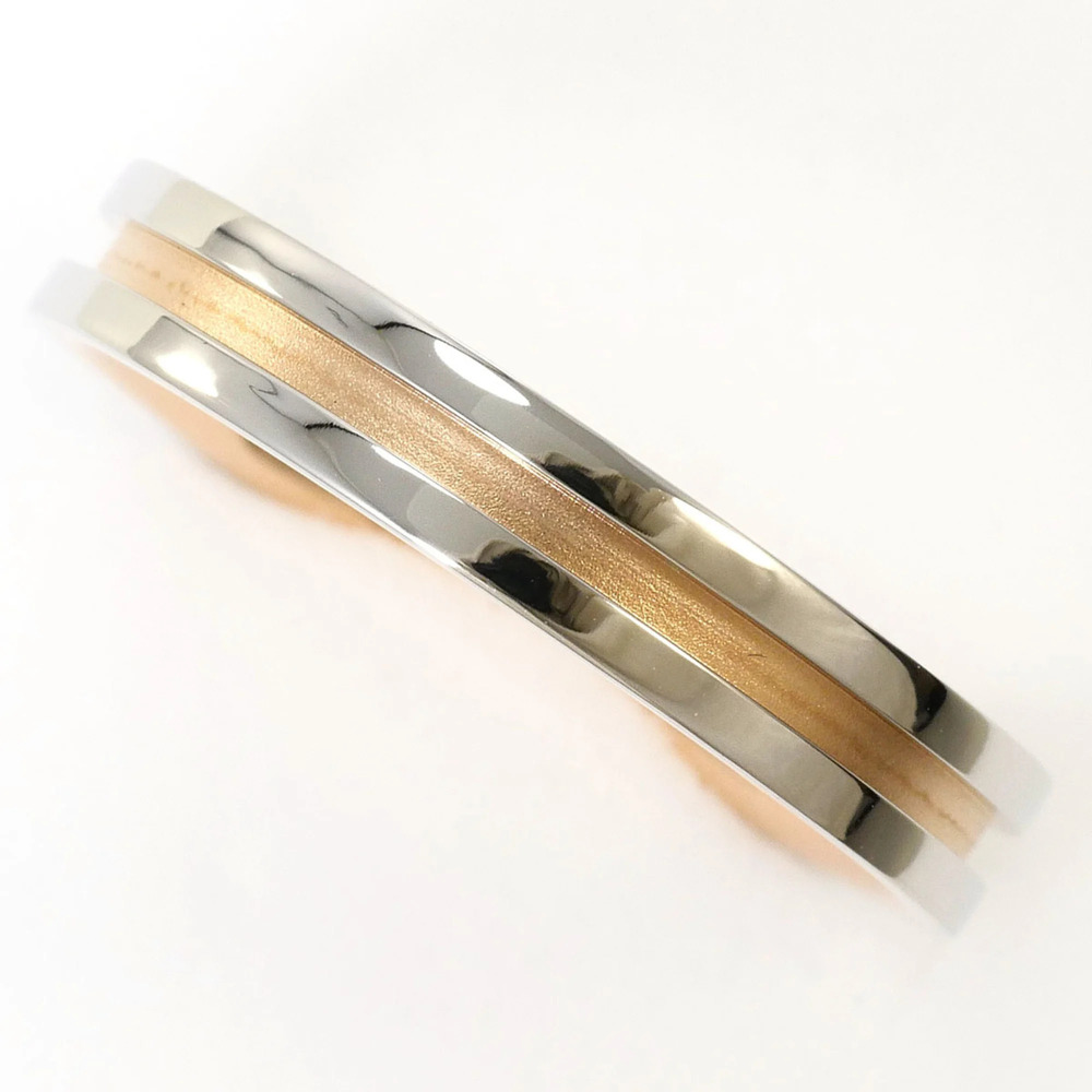 Seiko x Nina Ricci 18K Pink Gold (PG) and Platinum (PT900) Ring, Size 18, Tot...